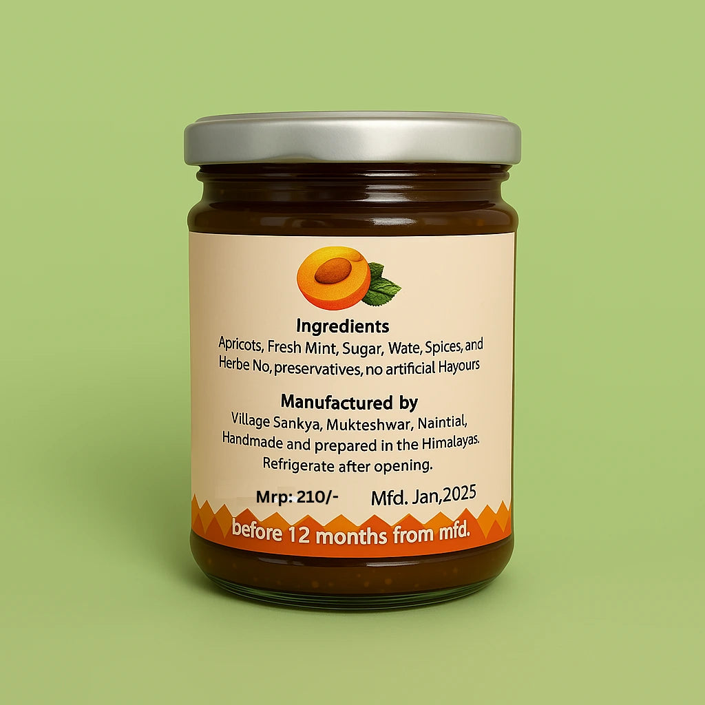 Apricot Mint Chutney 250gm.
